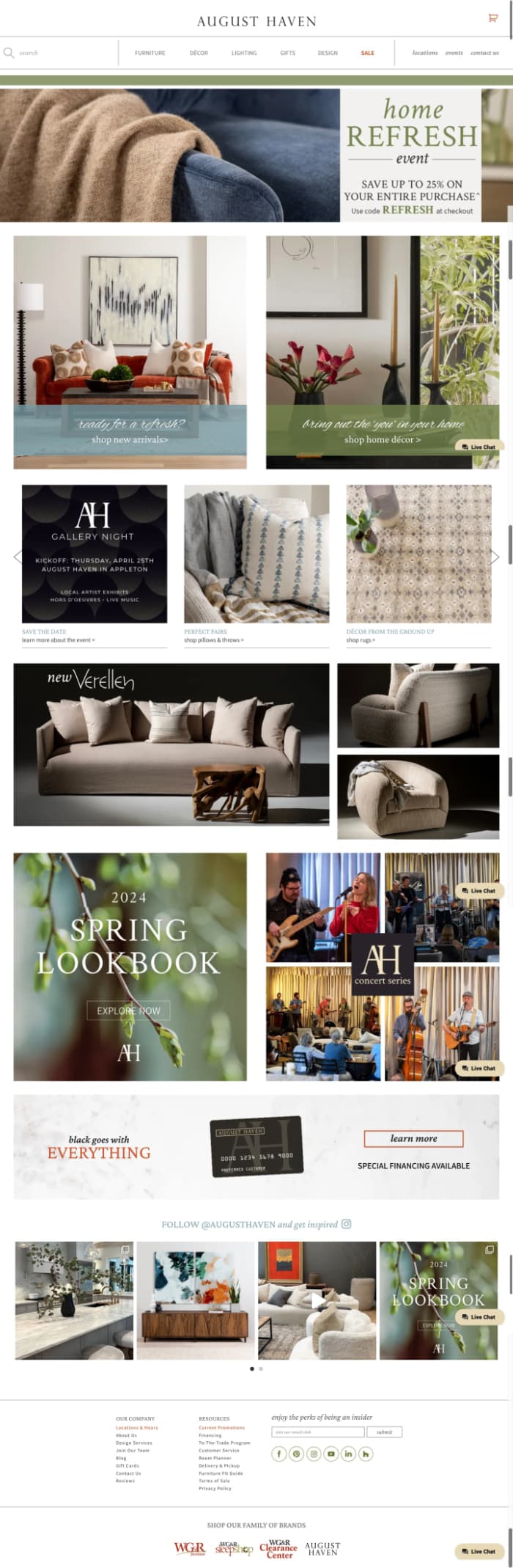 August Haven homepage screenshot
