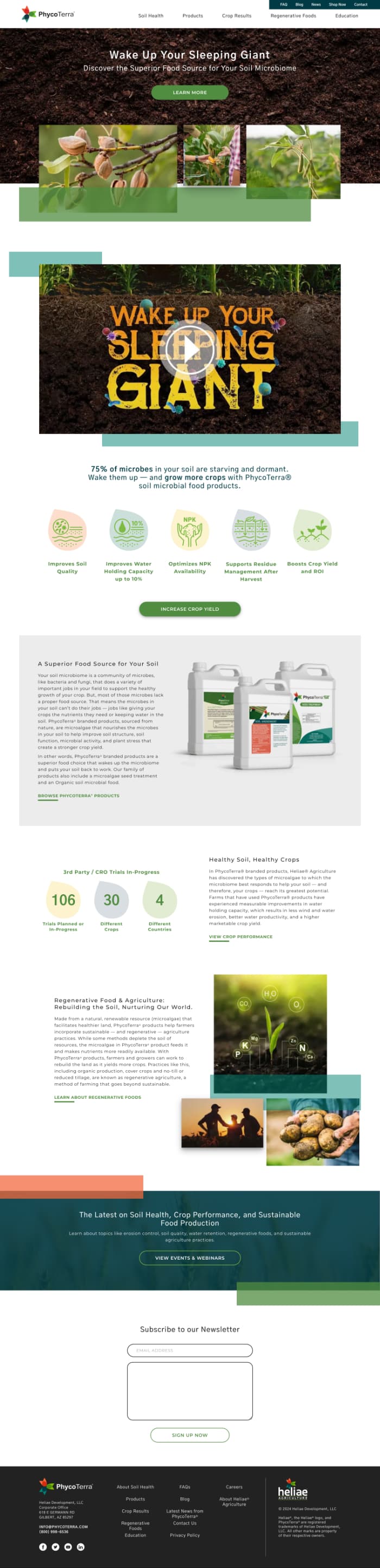 Phycoterra homepage screenshot